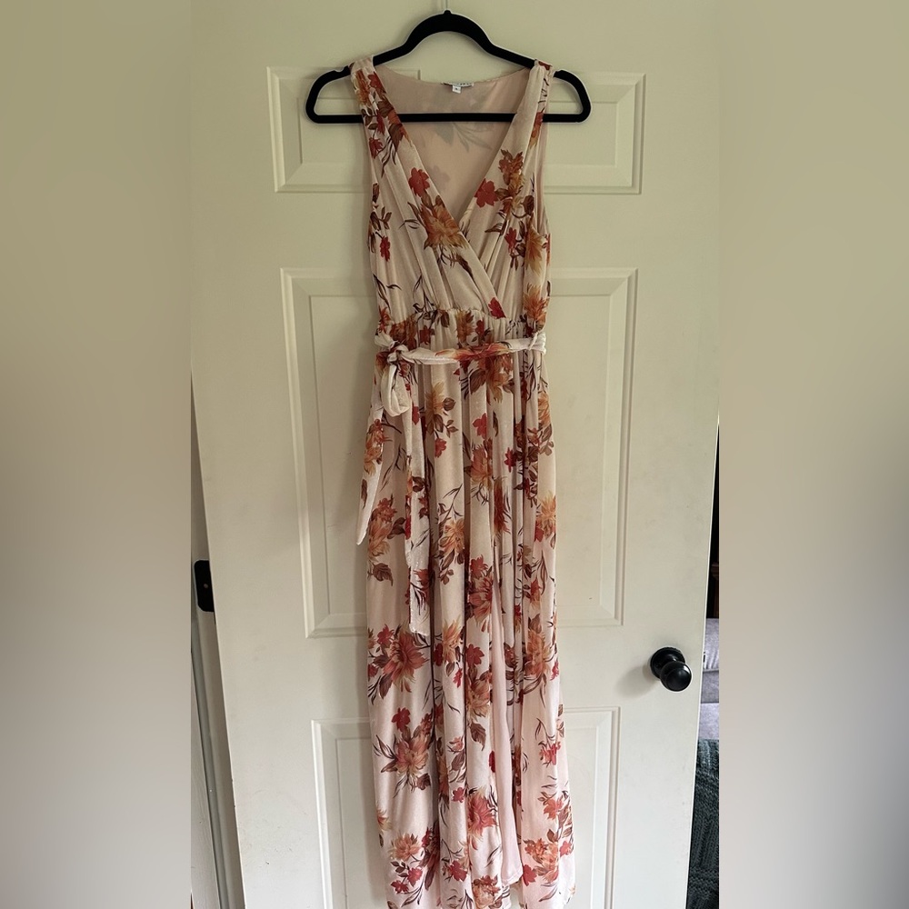 Baltic Born Floral Maxi Dress in Cream and Red